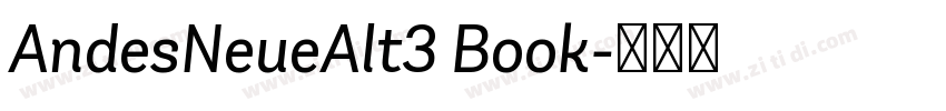 AndesNeueAlt3 Book字体转换